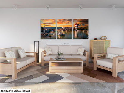 a living room filled with furniture and a painting on the wall