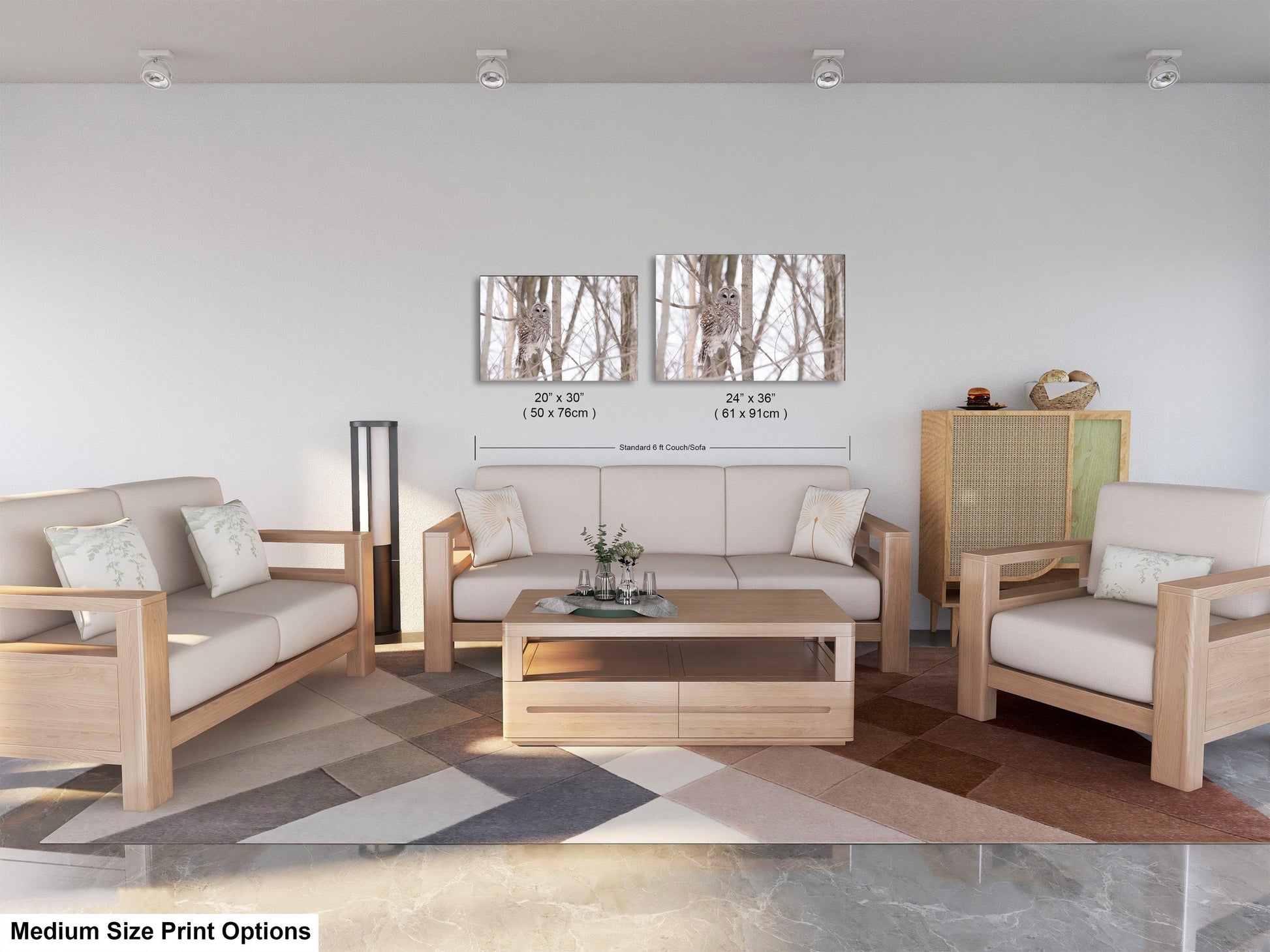 a living room filled with furniture and a coffee table