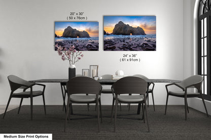 a dining room with a table and chairs