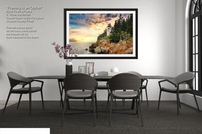 a picture of a dining room with a table and chairs