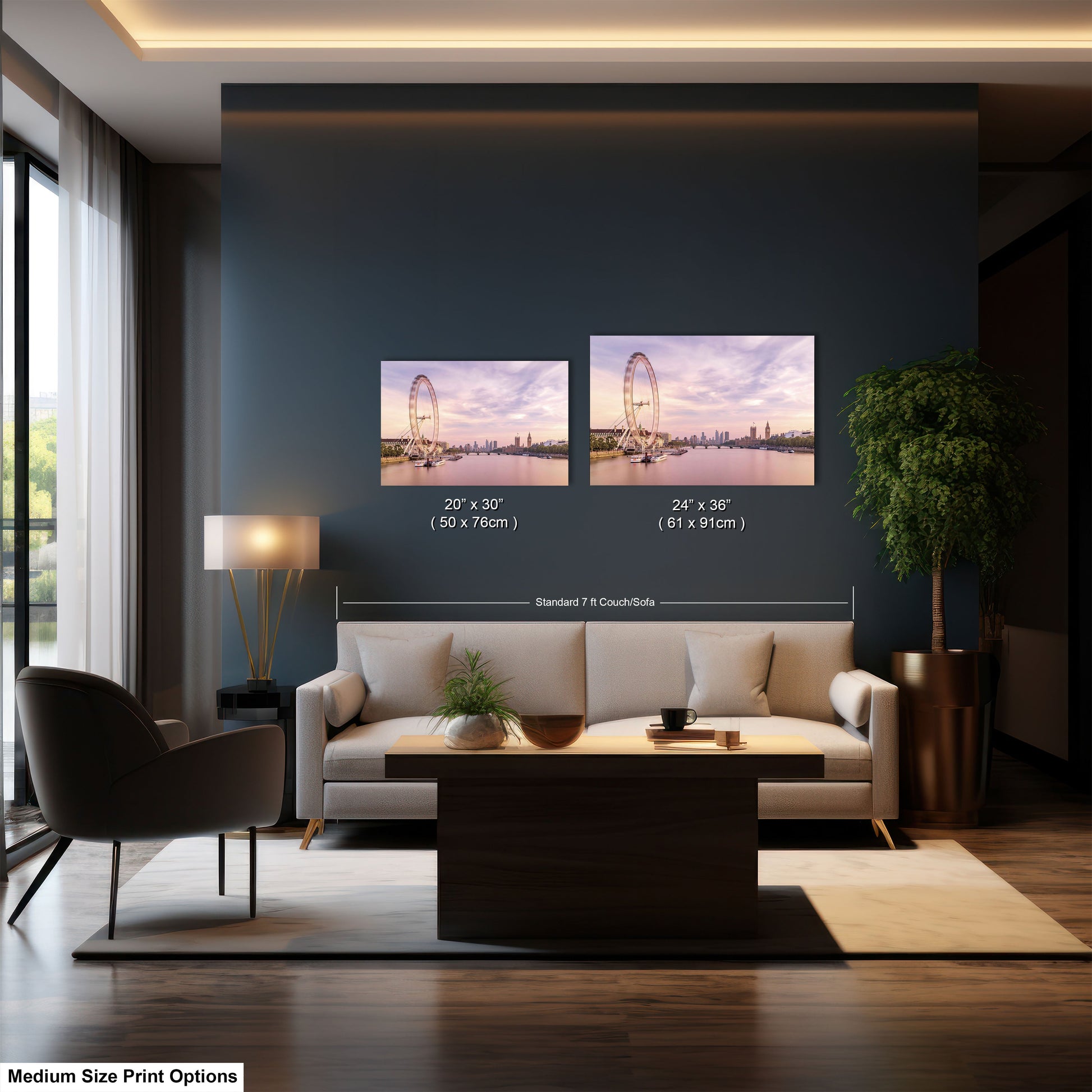 a living room filled with furniture and a large window