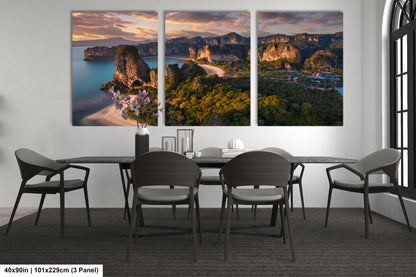 a dining room with a table and chairs