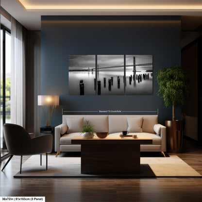 a living room filled with furniture and a painting on the wall