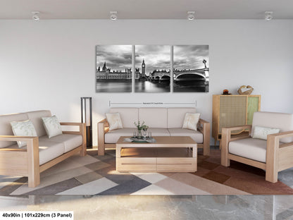 a living room filled with furniture and a painting on the wall