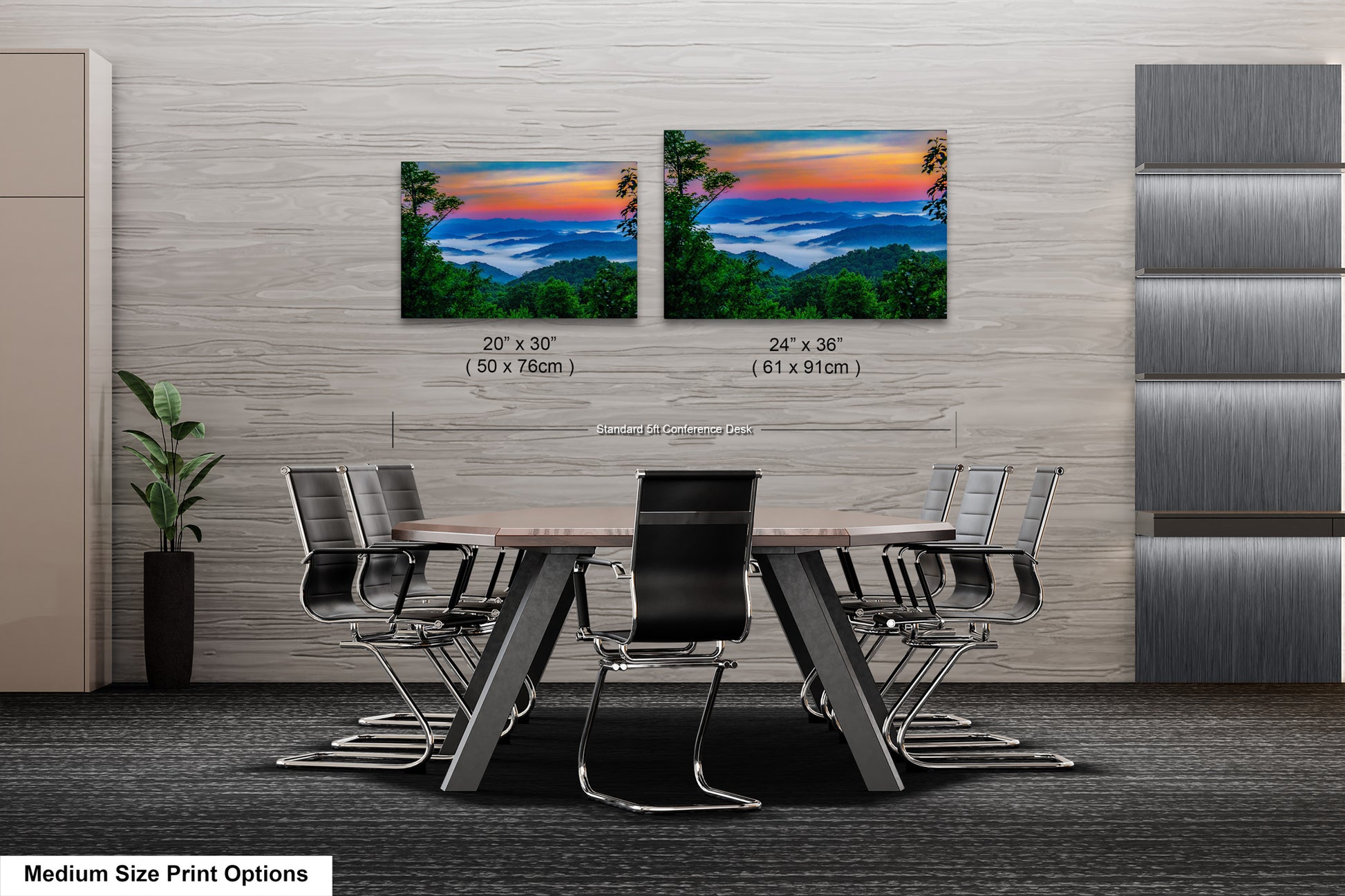 a dining room with a table and chairs