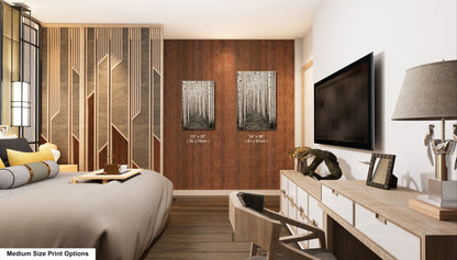a hotel room with a bed, desk and television