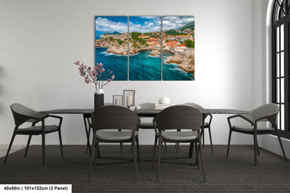 a dining room with a table and chairs