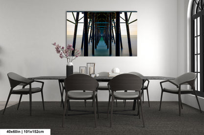 a dining room with a table and chairs