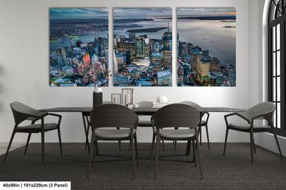 a dining room with a table and chairs