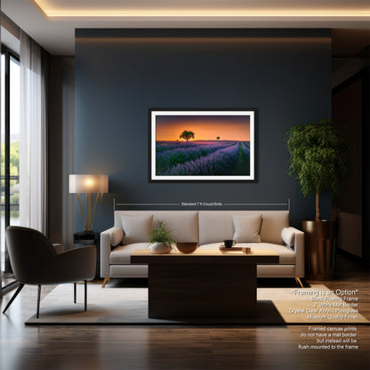 a living room filled with furniture and a painting on the wall