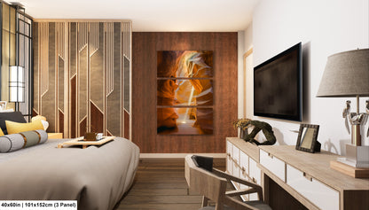 a bed room with a neatly made bed and a flat screen tv