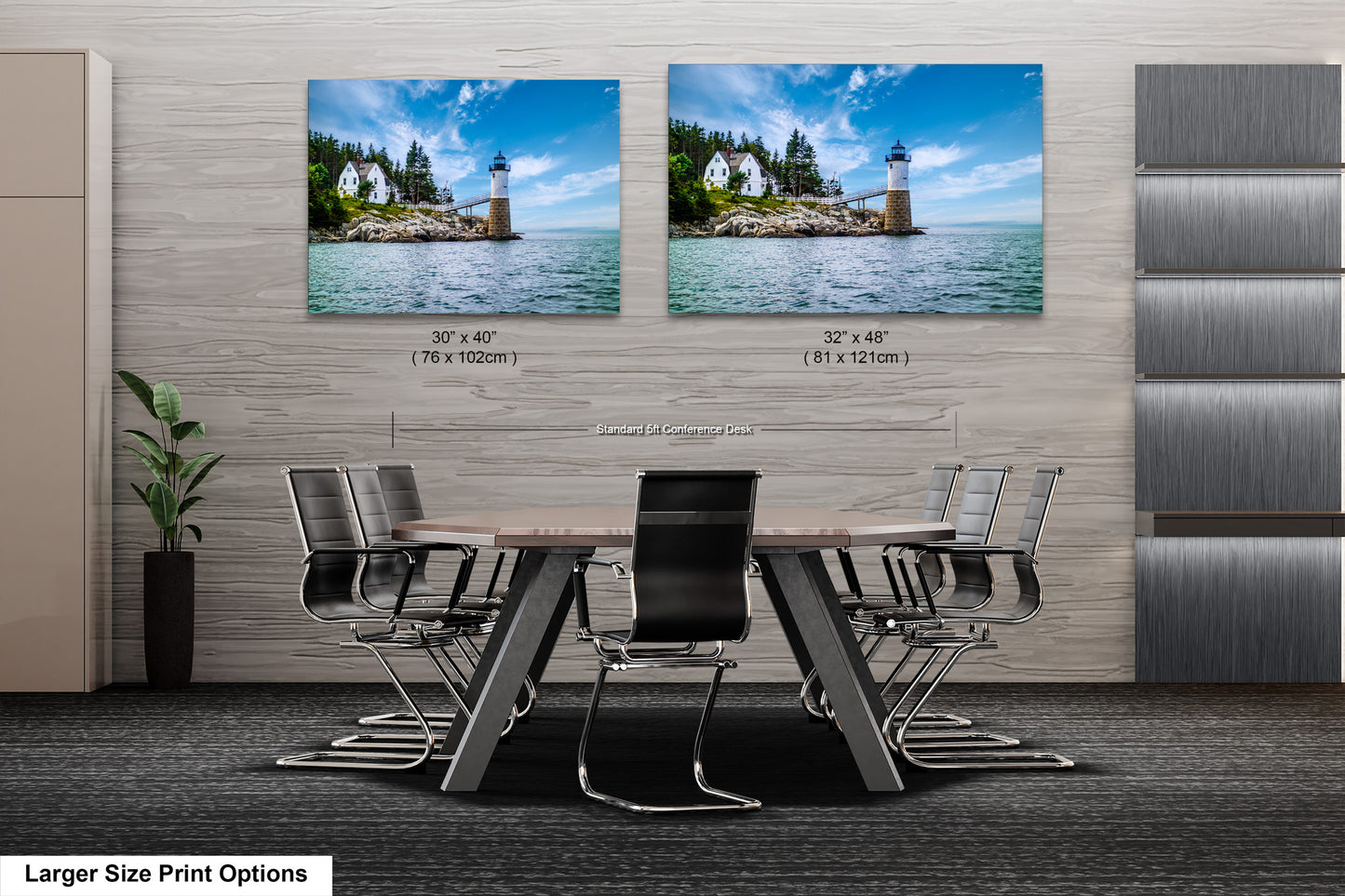 two pictures of a table and chairs in a room