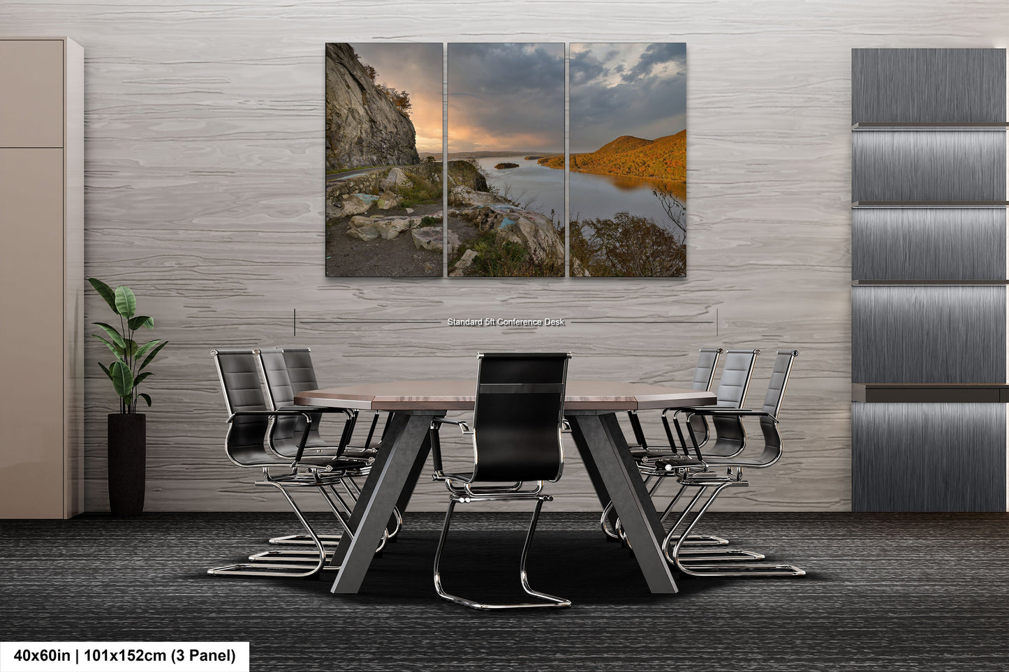 a dining room with a table and chairs