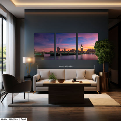 a living room filled with furniture and a painting on the wall