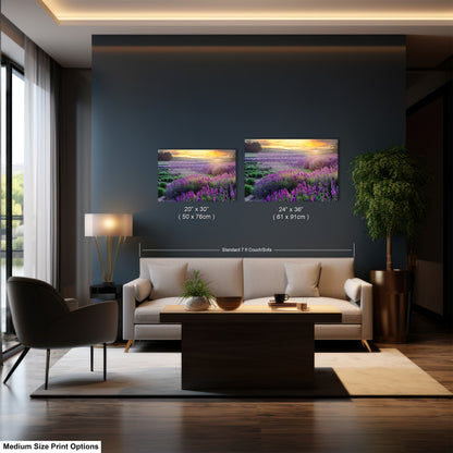 a living room filled with furniture and a painting on the wall