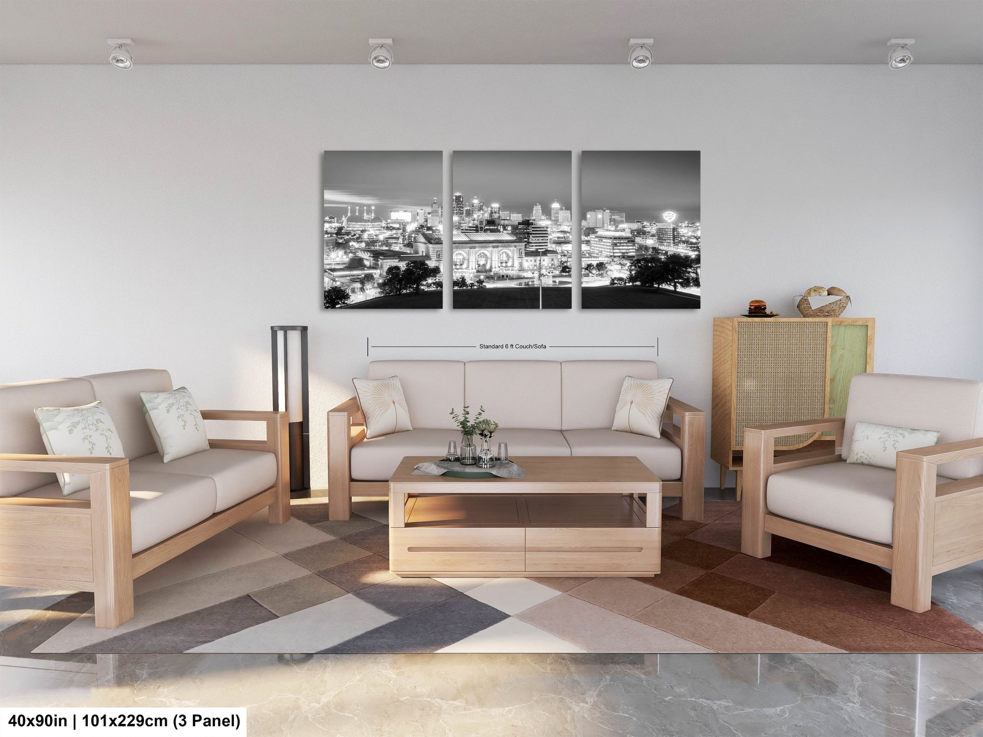 a living room with two couches and a coffee table