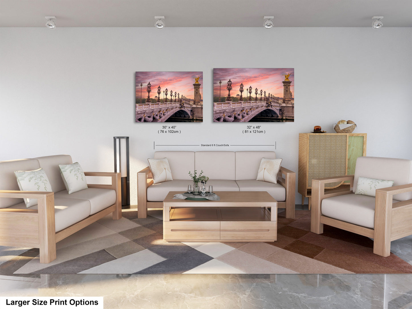 a living room with two couches and a coffee table