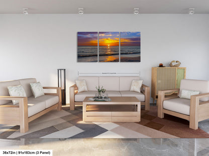 a living room filled with furniture and a painting on the wall