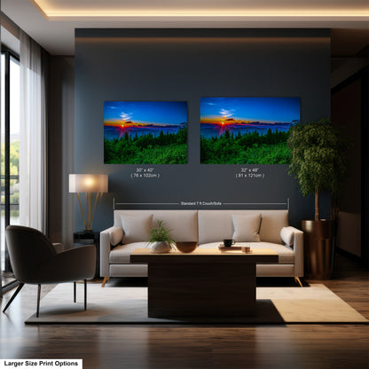 a living room filled with furniture and a painting on the wall