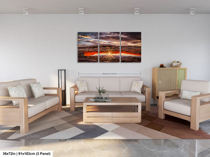 a living room filled with furniture and a painting on the wall