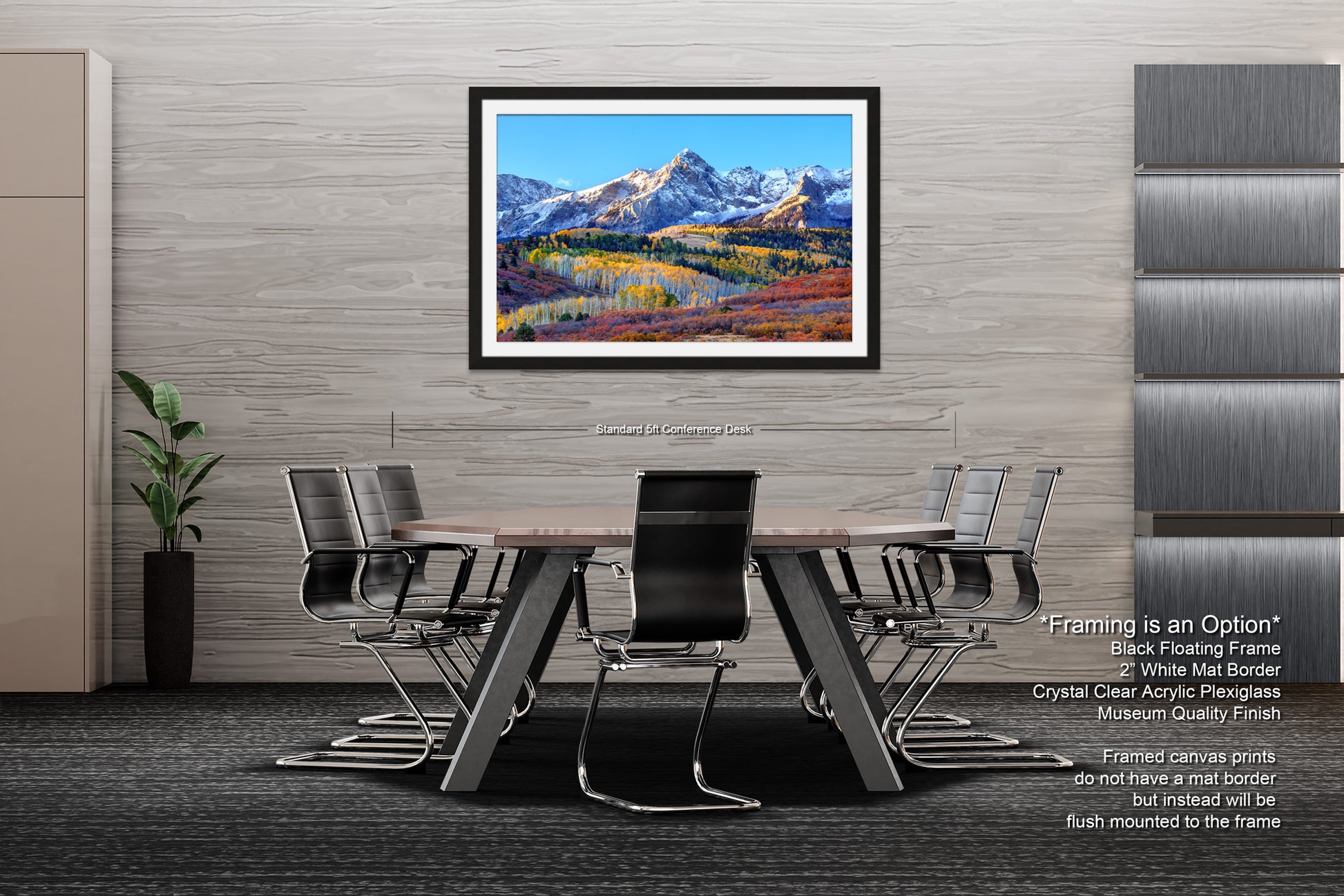 a painting of a mountain range in autumn