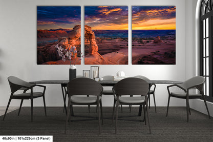 a dining room with a table and chairs