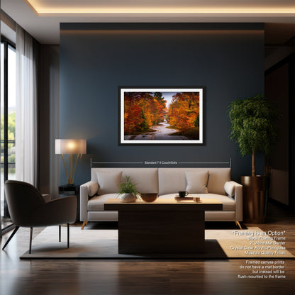 a living room with a couch a chair and a painting on the wall