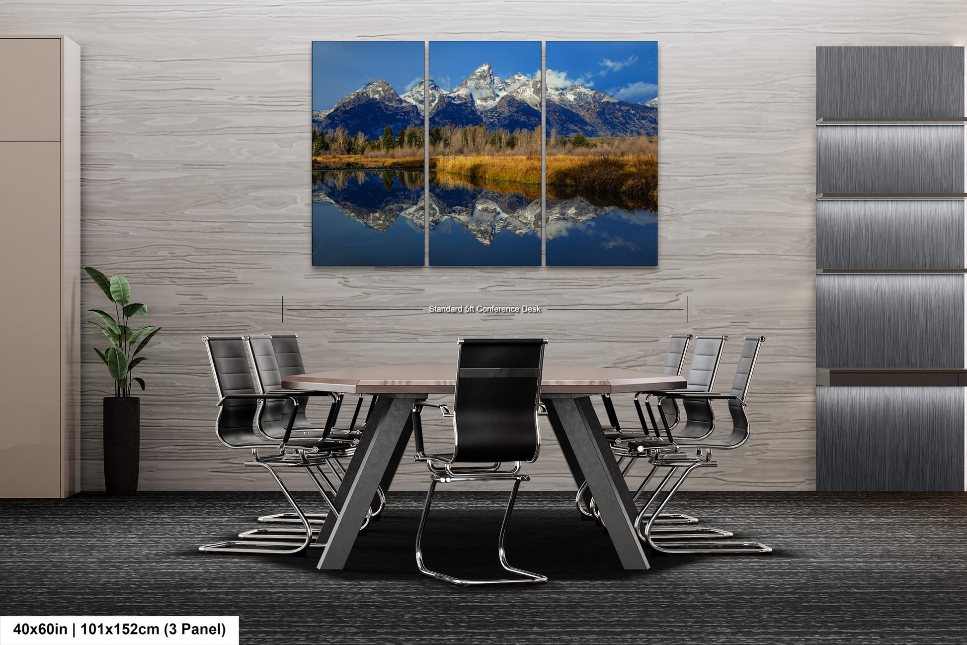 a dining room with a table and chairs