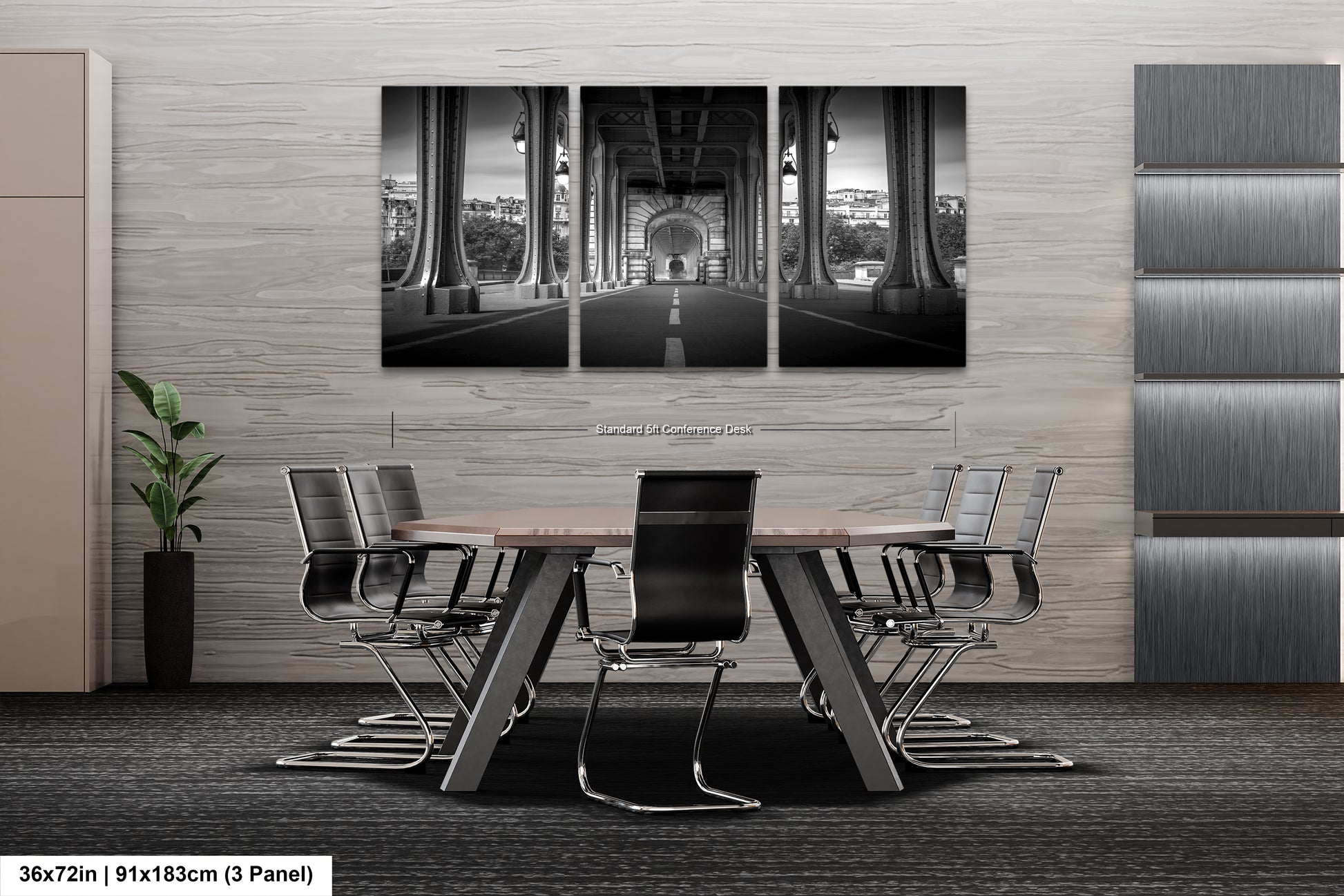 a black and white photo of a dining room