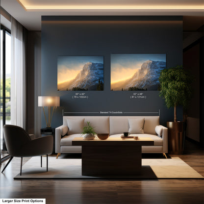 a living room filled with furniture and a painting on the wall
