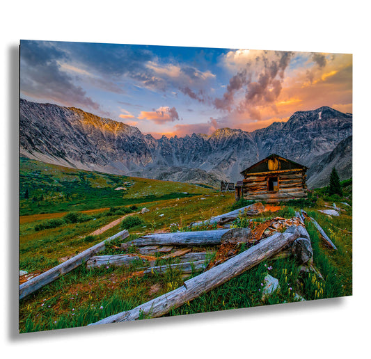 Mayflower Gulch sunset landscape, Leadville Colorado, San Juan mountains, mountain sunset, Rocky Mountains, Colorado art, triptych