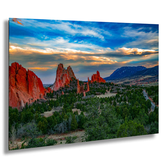 Colorado Springs Garden of the god's, landscape wall art, Garden of god's art, office decor, colorado gifts, triptych, mountain decor