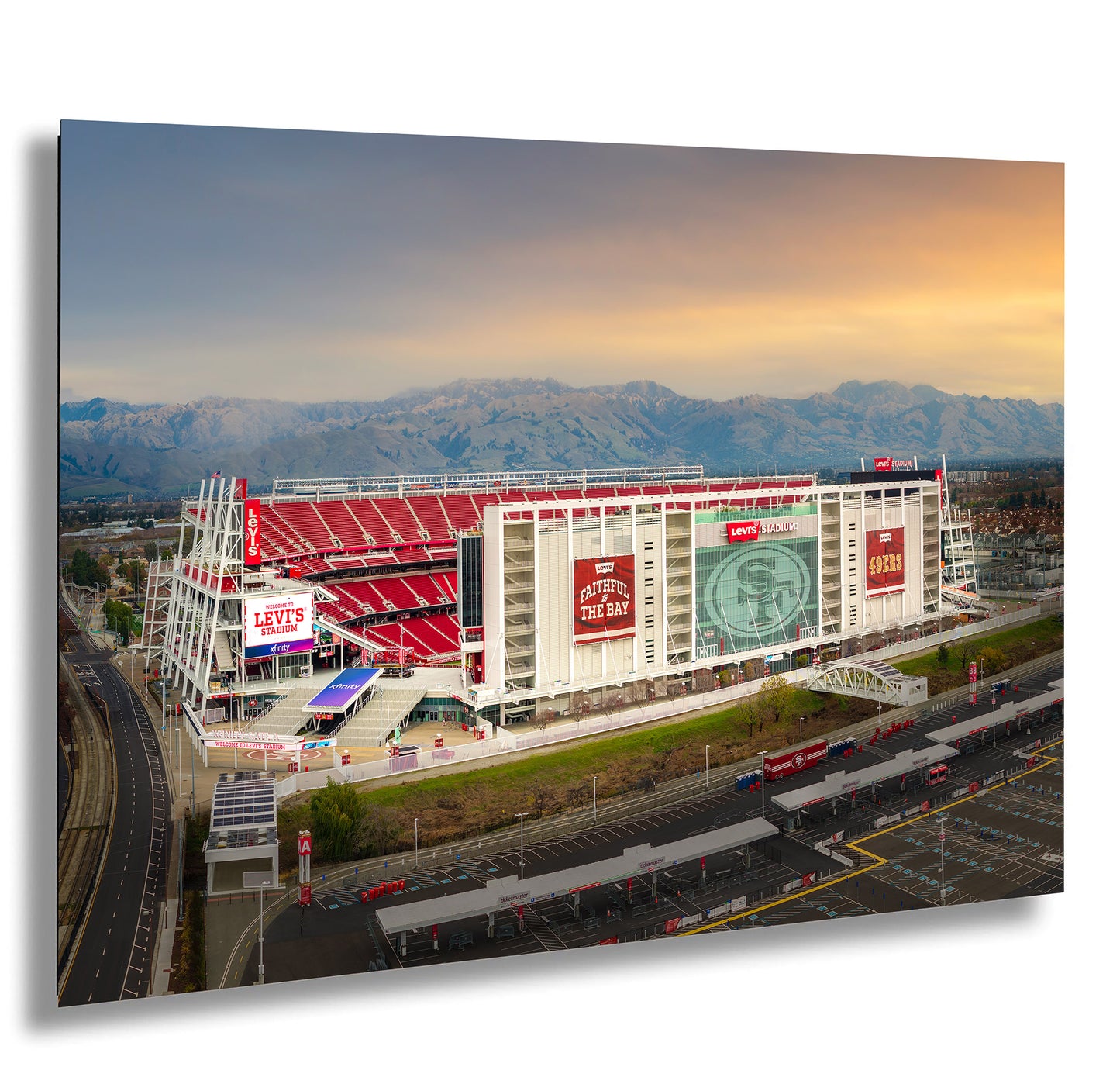 Levi's Stadium Wall Art | San Francisco 49ers Print & Bay Area Decor American Football Season for Man Cave or Game Room