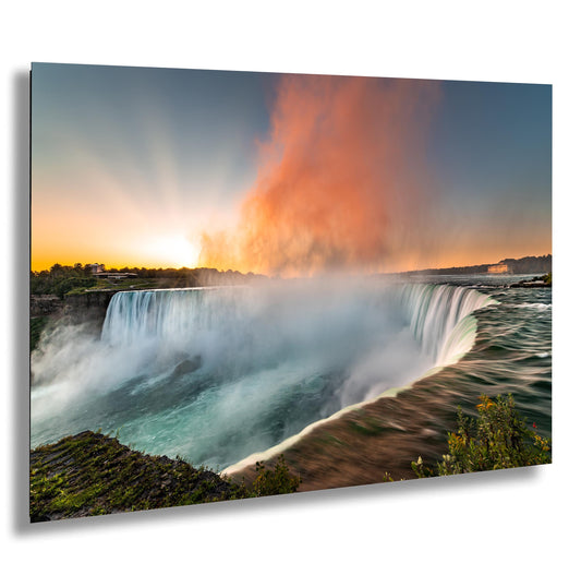 Niagara Falls Sunrise Photo, Waterfalls, Photo Art, Canvas Print, Home Decor, Canvas Wall Art, Sunrise, Landscape Sunrise, Nature