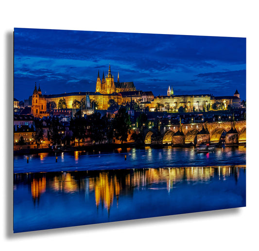 Prague Castle on Canvas, Cityscape Print, Photo Art, Prague Photography, Canvas Wall Art, Prague Czech Republic, Charles Bridge, River
