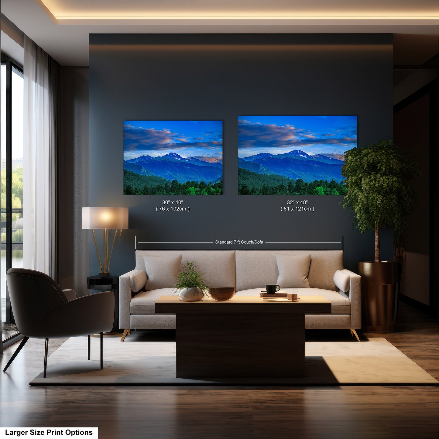 Rocky Mountain national park, Colorado canvas, Estes Park photo, Longs Peak picture, mountain wall decor
