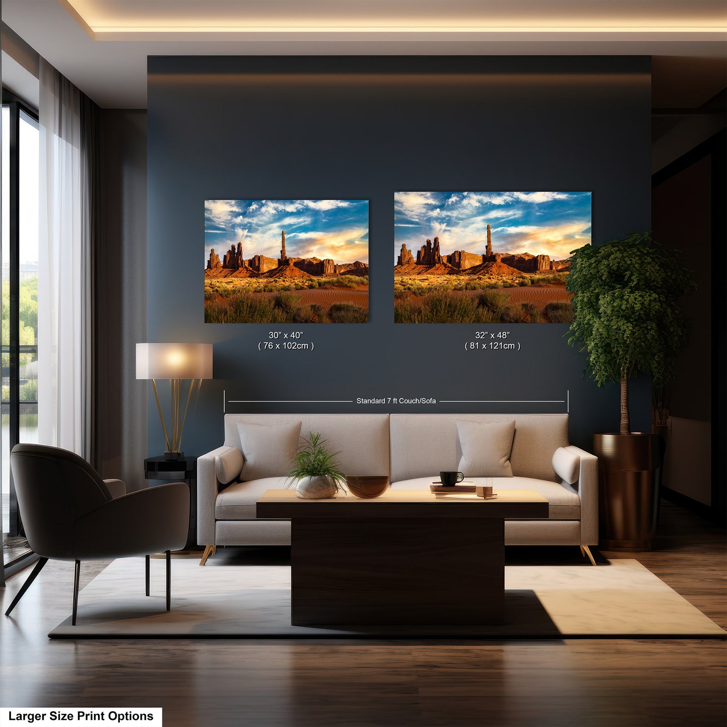 Monument Valley Artwork - Totem Pole Desert Landscape Sunset Print, Southwest Native Style Wall Decor, Home Gift, Tribal Boho Art Poster