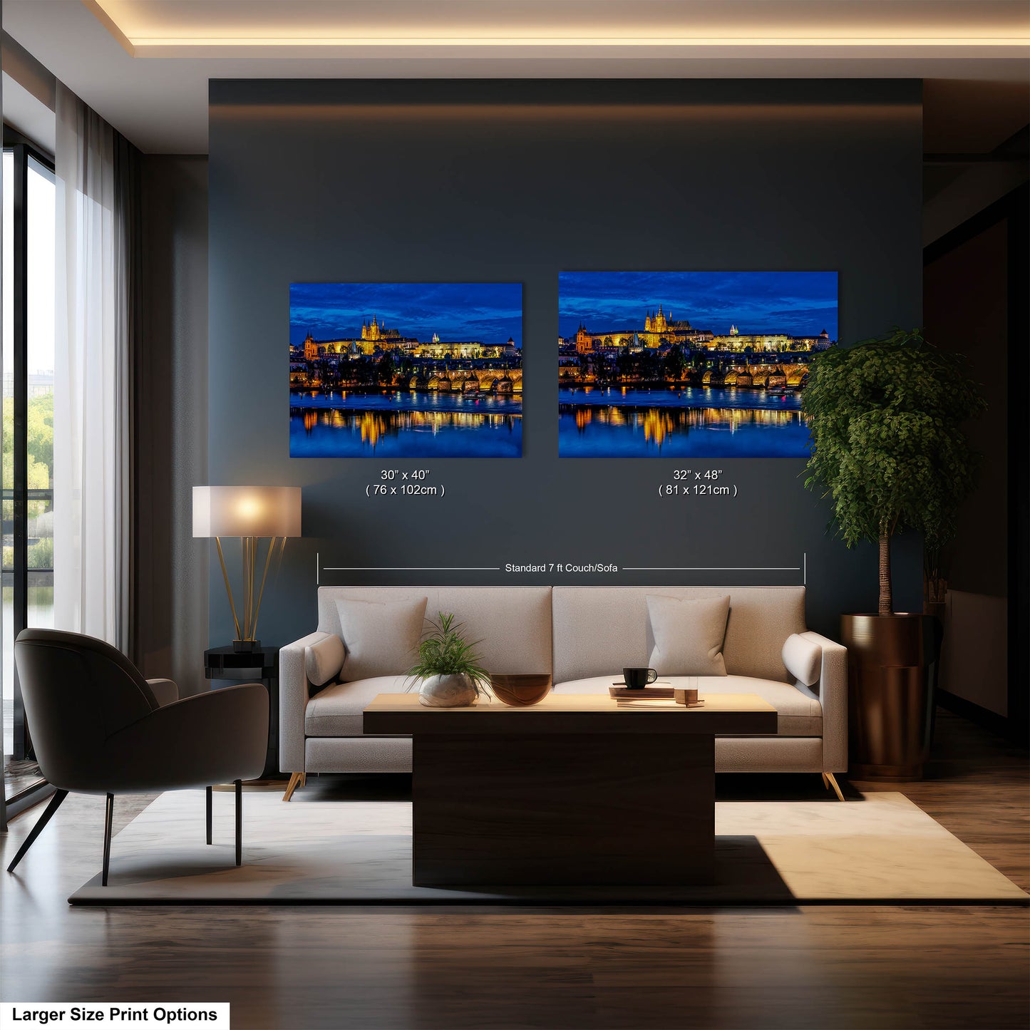 Prague Castle on Canvas, Cityscape Print, Photo Art, Prague Photography, Canvas Wall Art, Prague Czech Republic, Charles Bridge, River