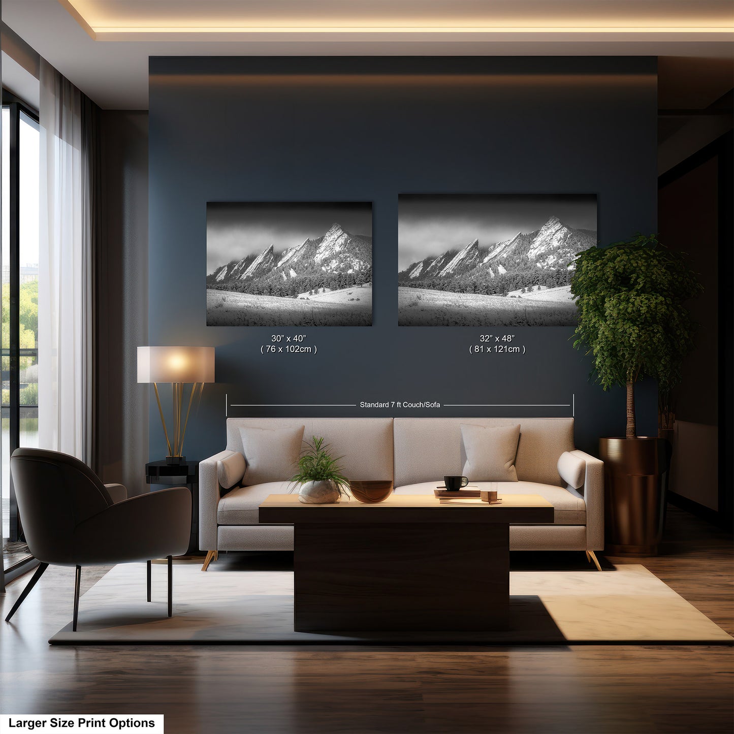 Boulder Colorado | Flatirons | Boulder | Black and White | Canvas/Metal/Acrylic and/or Print