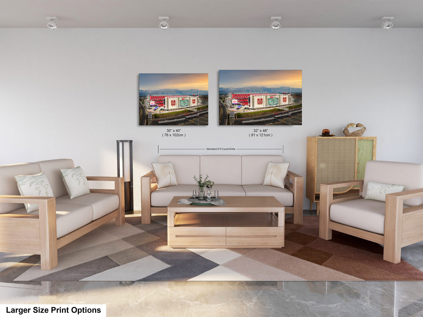 Levi's Stadium Wall Art | San Francisco 49ers Print & Bay Area Decor American Football Season for Man Cave or Game Room