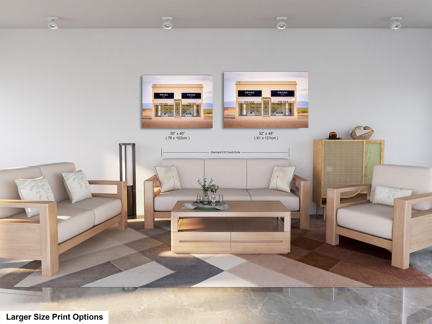 Marfa Texas Fashion Store Photography Wall Art Print - Neutral Room Decor Poster on Premium Photo Paper, Canvas, Acrylic, or Metal