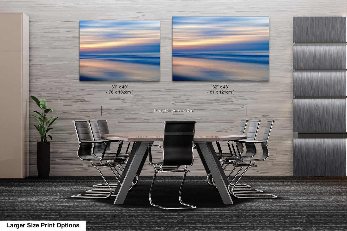 Abstract Seascape Photography Print, Ocean Sunrise Coastal Wall Art, Beach House Artwork, Peaceful Shoreline Sunset, Metal, Canvas, Acrylic