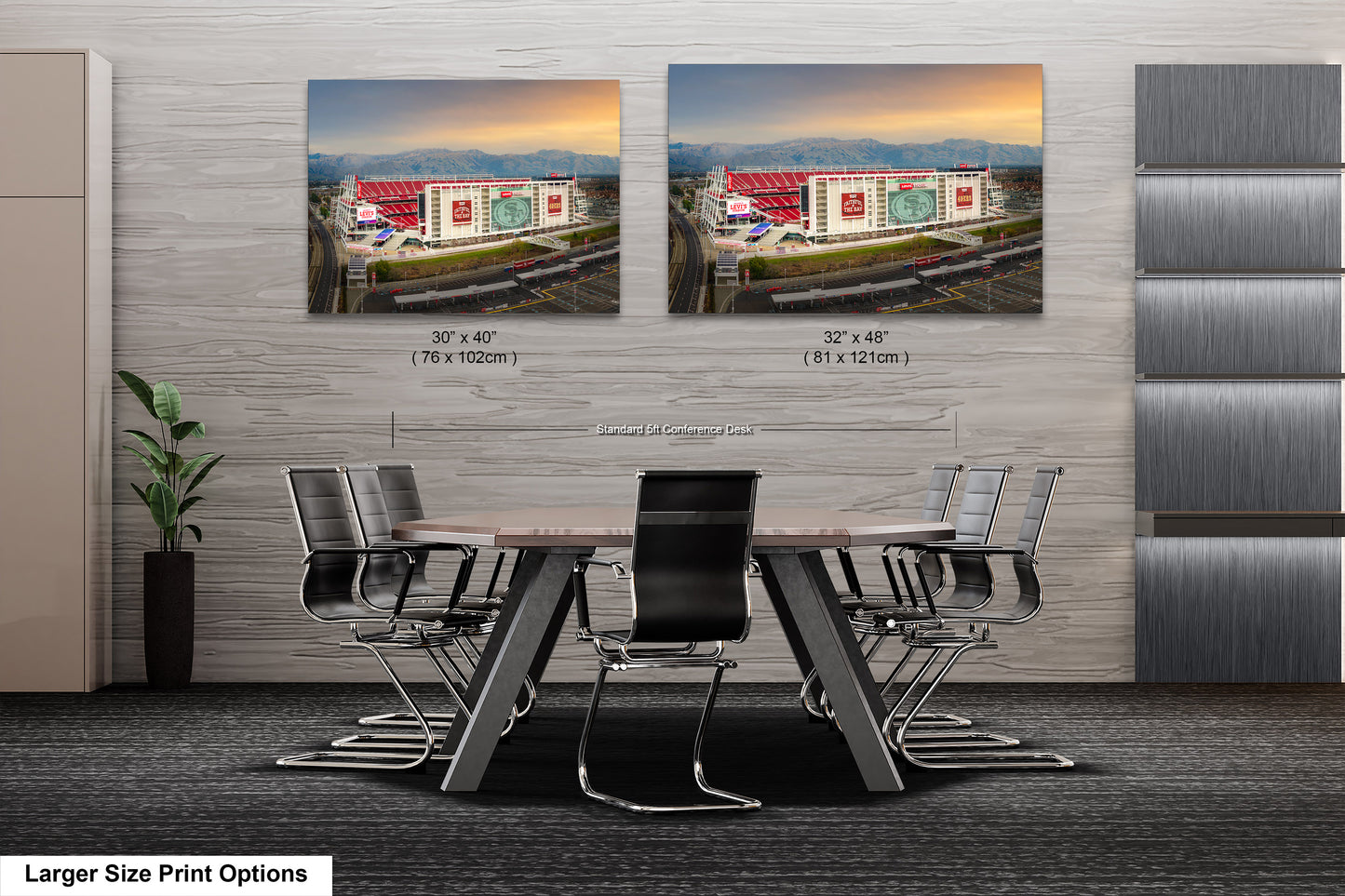 Levi's Stadium Wall Art | San Francisco 49ers Print & Bay Area Decor American Football Season for Man Cave or Game Room