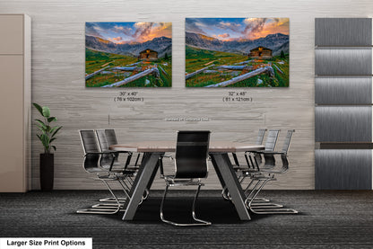 Mayflower Gulch sunset landscape, Leadville Colorado, San Juan mountains, mountain sunset, Rocky Mountains, Colorado art, triptych