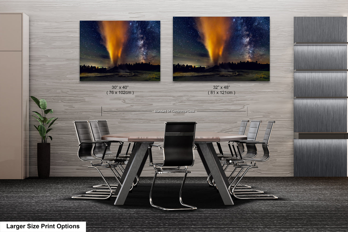 Starry Night in Yellowstone, Night Sky, Milky Way, Living Room, Bedroom, Office, Dorm, Canvas, Metal, Acrylic, Paper Print