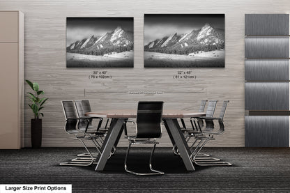 Boulder Colorado | Flatirons | Boulder | Black and White | Canvas/Metal/Acrylic and/or Print