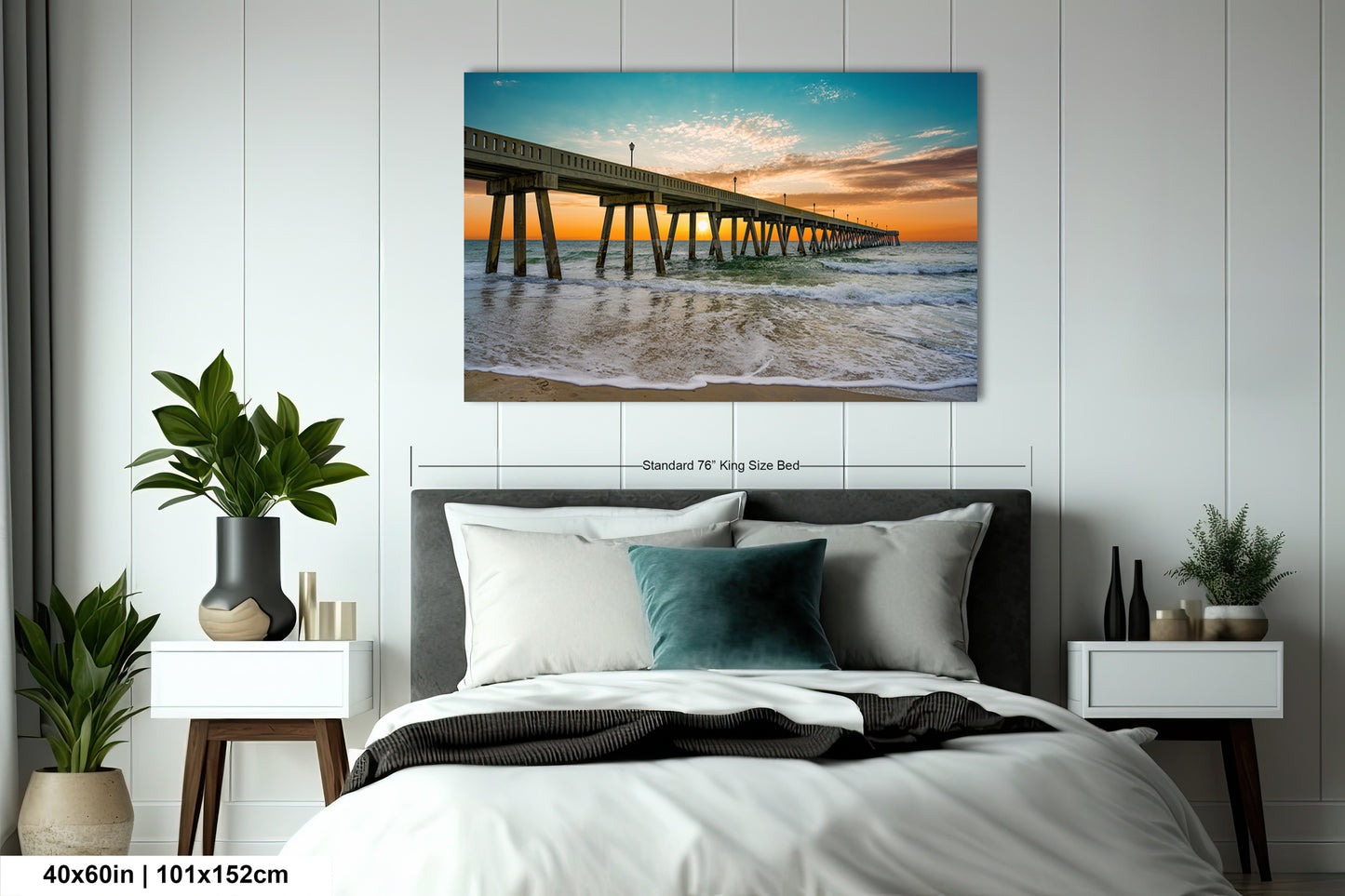 Coastal Awakening: Wrightsville Beach Photography Jonnie Mercers Fishing Pier North Carolina Architectural Seascape Wall Art
