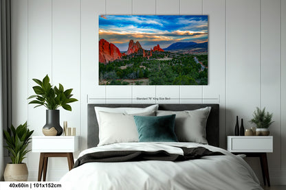 Colorado Springs Garden of the god's, landscape wall art, Garden of god's art, office decor, colorado gifts, triptych, mountain decor
