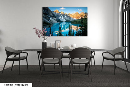 Moraine Lake Sunrise, Banff National Park Canada Landscape Print, Canvas Wall Art Prints,  Wall Decor for Home,Living Room, Bedroom, Office