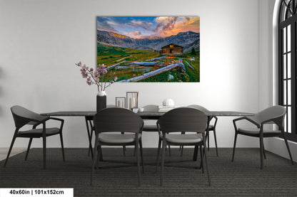 Mayflower Gulch sunset landscape, Leadville Colorado, San Juan mountains, mountain sunset, Rocky Mountains, Colorado art, triptych